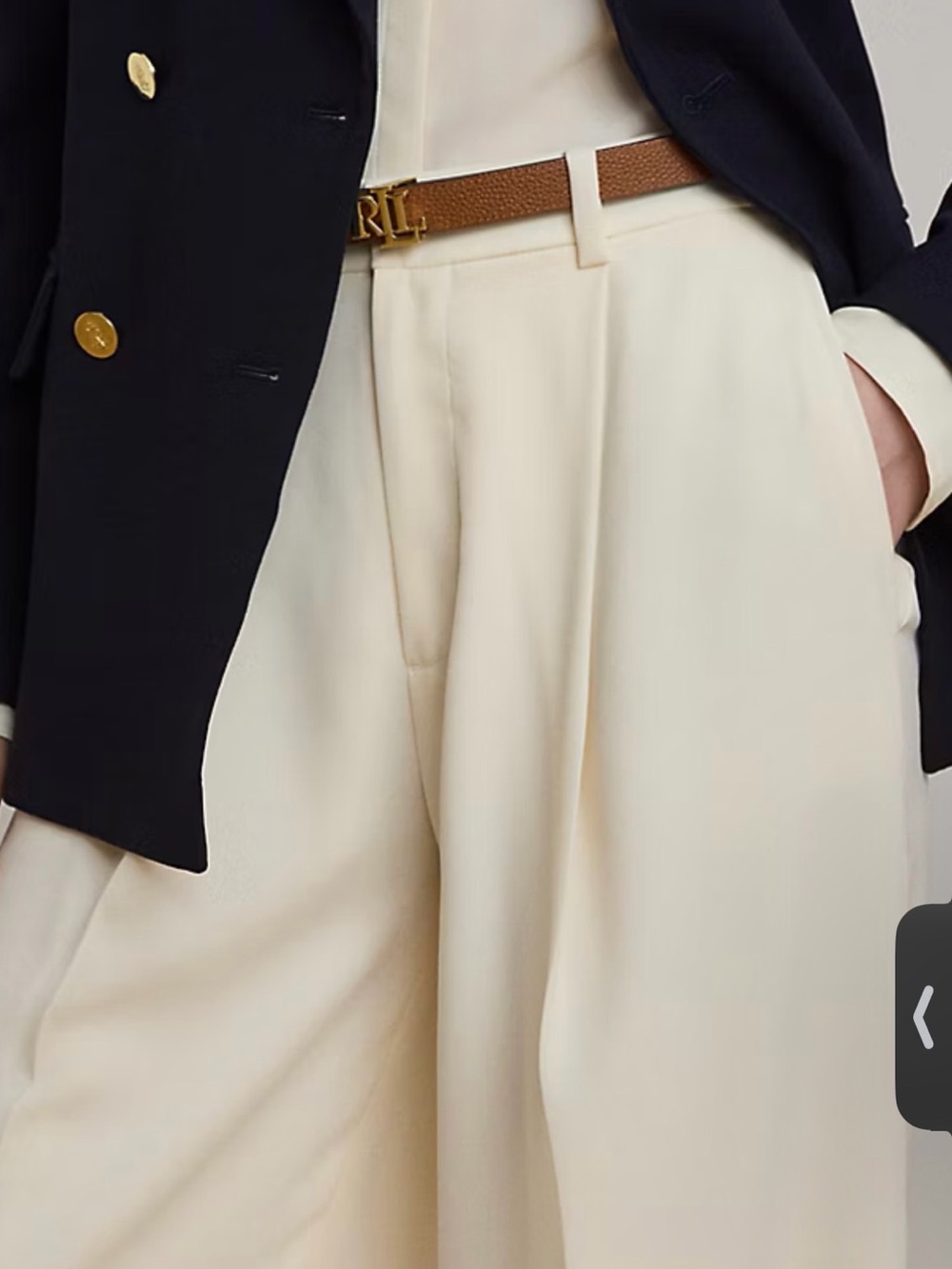 Lauren Ralph Lauren Cream Wide-Leg Pants - Picture 5 of 5